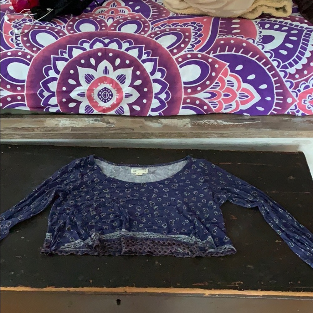 Cropped LA hearts long sleeve shirt